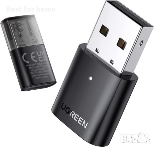 UGREEN USB Bluetooth адаптер за компютър, 5.0 Bluetooth донгъл приемник [Windows 11/10/8.1 без драйв, снимка 2 - Други - 41806853