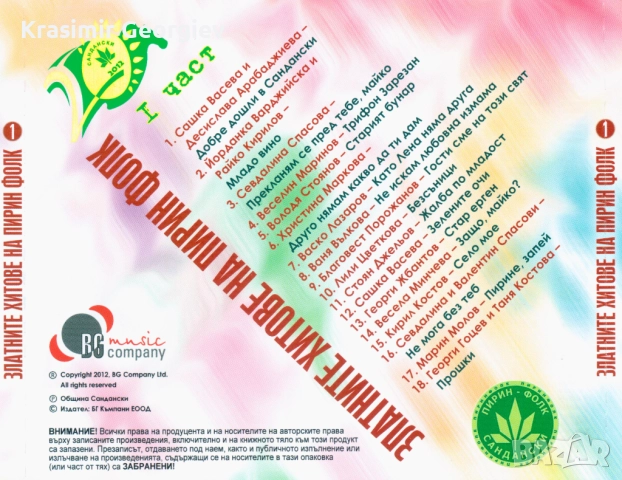 Предлагам на СД , ДВД или на флашка Златни хитове на фествалите на Пирин фолк, снимка 8 - CD дискове - 51706434