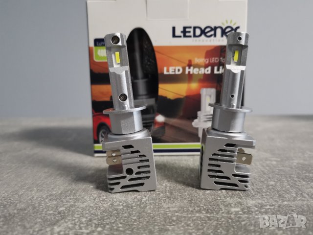 LED крушки за фарове, H1 H7 H4 HB3  HB4 9-32V 44W 4000LM 6500K Ledener, снимка 14 - Аксесоари и консумативи - 33797704
