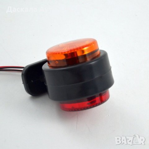 1бр. Лед LED рогчета светлини габарити червено-оранжево 24V, снимка 3 - Аксесоари и консумативи - 35958305