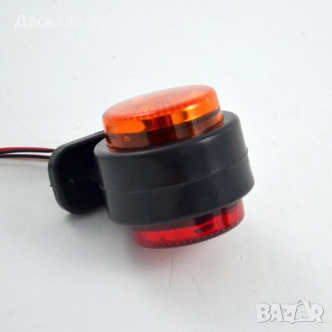 1бр. Лед LED рогчета светлини габарити червено-оранжево 24V, снимка 3 - Аксесоари и консумативи - 35958305