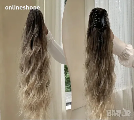 Удължение екстеншън за опашка от синтетична коса със захват шнола, снимка 11 - Аксесоари за коса - 49222629