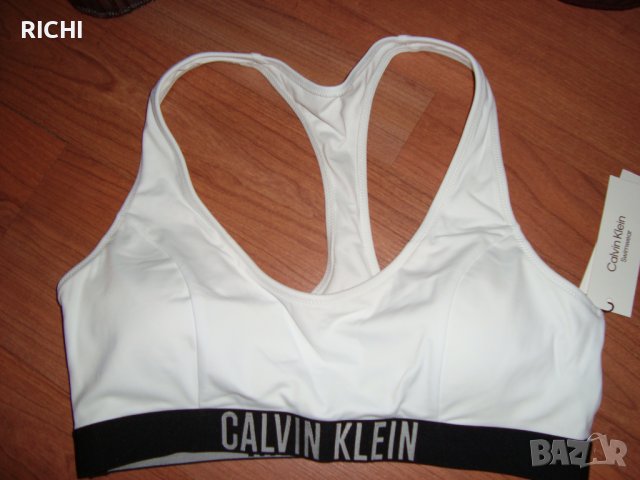 CALVIN KLEIN – Бански комплект бял тип бюстие нов, снимка 8 - Бански костюми - 39628061