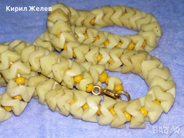 СТАР РЪЧНО НИЗАН РЕТРО ГЕРДАН с МЪНИСТА и ПОЗЛАТЕНА БРОНЗОВА ЗАКОПЧАЛКА 27020, снимка 10 - Антикварни и старинни предмети - 40689907