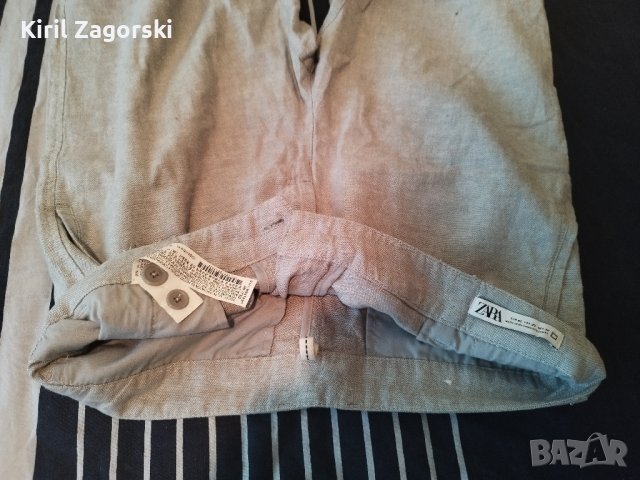 {PROMO} Мъжки Къси гащи Zara, Лен, размер L, снимка 4 - Къси панталони - 42282343