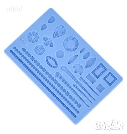 Wilton Бижута диаманти камъни верижка ланец перли кант силиконов молд форма украса торта фондан, снимка 2 - Форми - 42027871