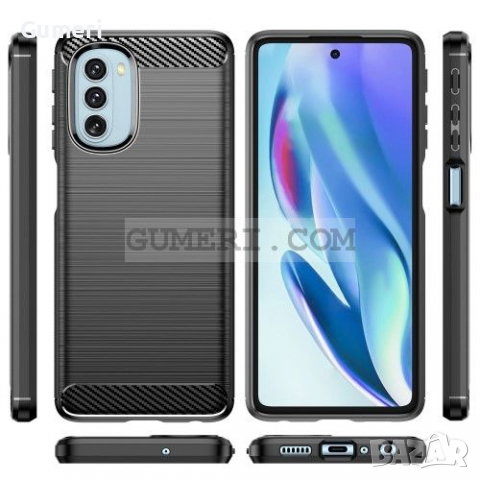 Motorola Moto G51 5G Противоударен Силиконов Гръб - Карбон , снимка 8 - Калъфи, кейсове - 36235064