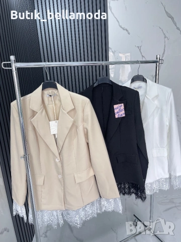 Стилно сако с дантела, снимка 3 - Сака - 53285397