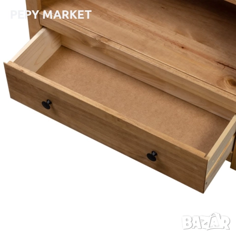 Библиотека, 80x35x110 см, бор масив, Panama Range Цвят: Естествен цвят на дървото Размери: 80 x 35 x, снимка 7 - Шкафове - 51441475