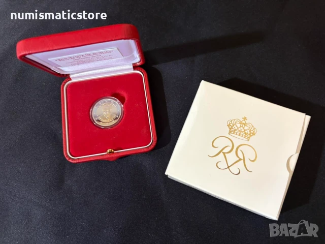Монако 2023 – 2 евро - 100 години от рождението на Принц Рение III (1923-2005) PROOF