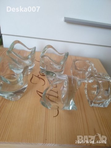 Стъклени и керамичен свещници, снимка 3 - Декорация за дома - 41998782