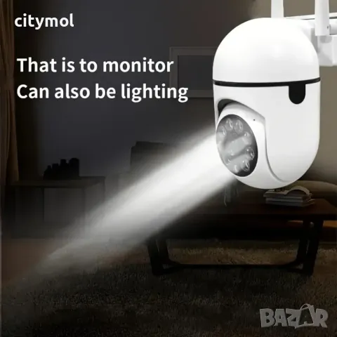 WiFi 5 Mpx безжична IP камера с нощно виждане, 360°, Full HD, слот за карта, iCam 365, снимка 7 - Комплекти за видеонаблюдение - 47353208