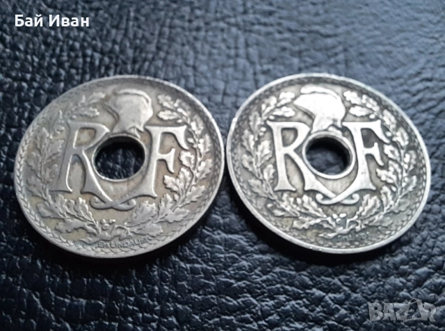 Стара монета 25 сантима 1927 г. и 1929 г. Франция - красиви !, снимка 9 - Нумизматика и бонистика - 42219448