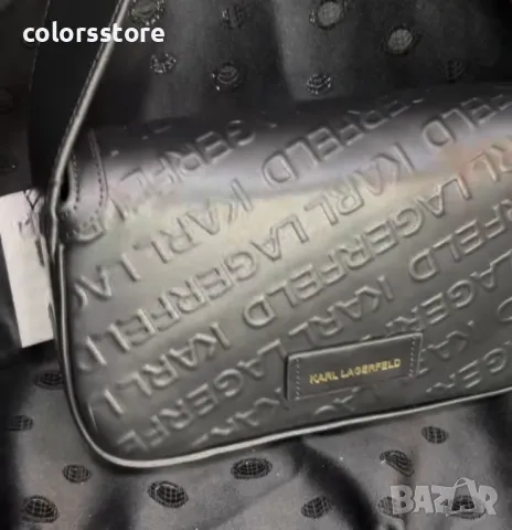 Луксозна Черна чанта Karl Lagerfeld/VL690, снимка 4 - Чанти - 49807008