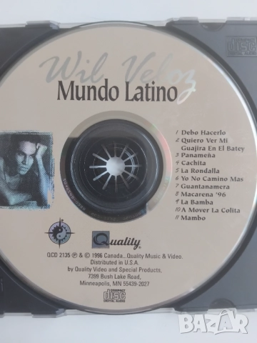 Wil Veloz ‎– Mundo Latino - оригинален диск музика