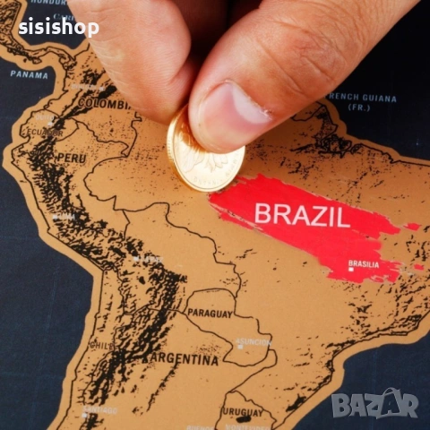 Скреч карта на света Deluxe: Най-добрият подарък за откриватели (XXL размер и детайлен дизайн) 1079, снимка 4 - Карти за игра - 53610801