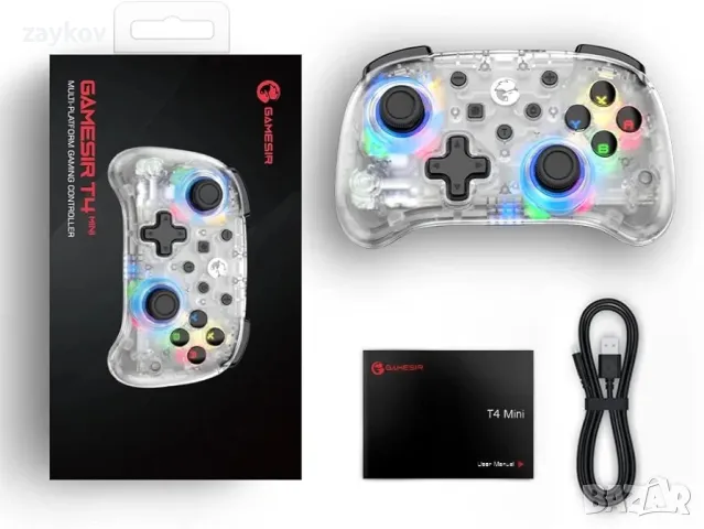 Геймпад GAMESIR T4 MINI PRETO 2.4G WIRELESS/BLUETOOTH, снимка 4 - Друга електроника - 47805938