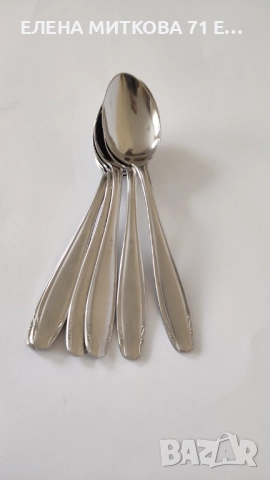 Victorinox Швейцария комплект от 6 бр.масивни чаени лъжички от неръждаема стомана, снимка 4 - Прибори за хранене, готвене и сервиране - 52190070