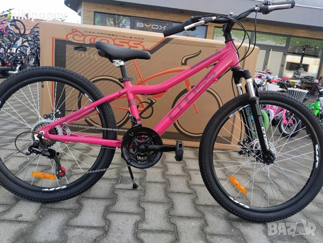 CROSS Алуминиев велосипед 24" SPEEDSTER girl 2db розов, снимка 12 - Велосипеди - 53561390