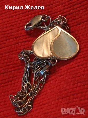 РОМАНТИЧНО СЕДЕФЕНО СРЕБЪРНО СЪРЧИЦЕ АРТ МЕДАЛЬОН СРЕБРО 925 със СРЕБЪРНА ВЕРИЖКА 27708, снимка 11 - Колиета, медальони, синджири - 50115973