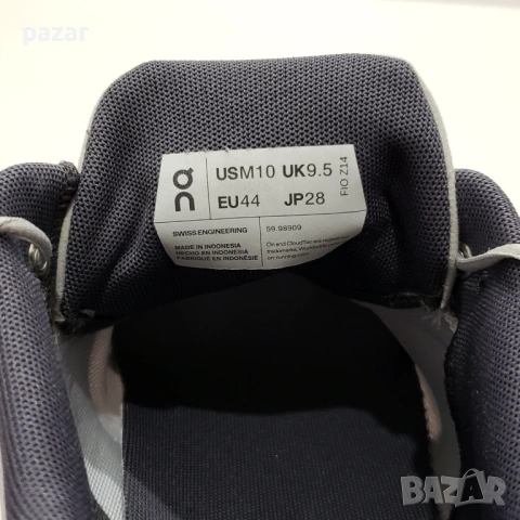 ON Cloud 5 Glacier Мъжки Оригинални Маратонки Бягане Тичане Фитнес 43.5-44, снимка 9 - Маратонки - 53091525