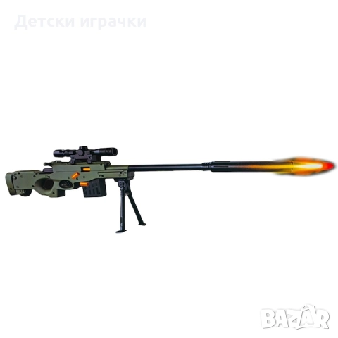 Голяма пушка снайпер с мерник и 10 патрона 69см, 14+ години , снимка 7 - Други - 52667198