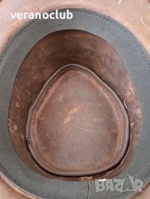 Каубойска шапка Естествена кожа Сребристи катарами, снимка 8 - Шапки - 41883527
