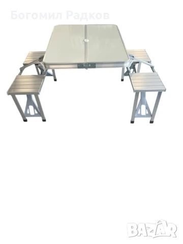 Комплект сгъваема маса с вградени 4 стола за къмпинг,риболов,пикник,туризъм, снимка 3 - Градински мебели, декорация  - 48089758