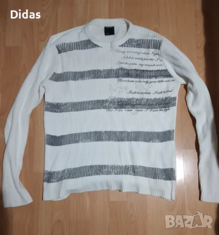 New Yorker - мъжки бял пуловер