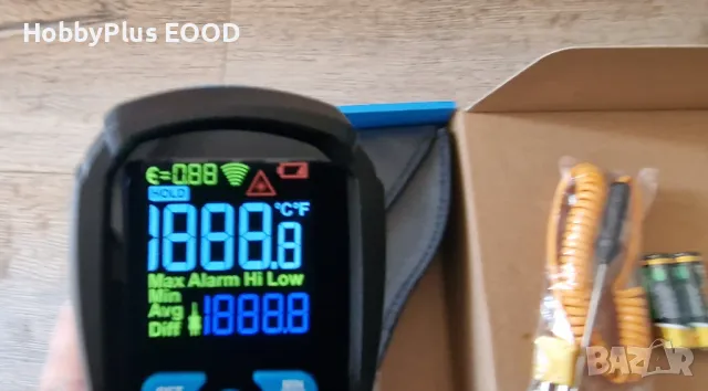 1600°С Безконтактен лазерен термометър , снимка 2 - Измервателни инструменти - 50402740