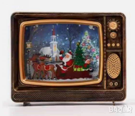 Коледен ретро телевизор - декорация, снимка 5 - Декорация за дома - 52437946