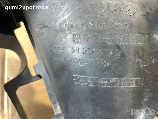 Дясна Основа Решетка Предна Броня 7P5121334B Porsche Cayenne 3.0D 92A/2012г, снимка 3 - Части - 53831123