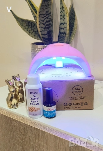 Нова UV лампа печка за маникюр уред за изпичане на гел лак + подаръци 
