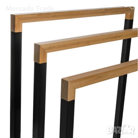 Декоративна поставка за кърпи Mercado Trade, 3 нива, Бамбук, снимка 3 - Декорация за дома - 51760930