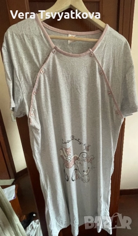 Нощници за кърмене, снимка 2 - Дрехи за бременни - 51842026