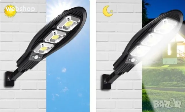 ПРОМОЦИЯ!! Комплект от 4 броя улична соларна лампа 600w, снимка 5 - Соларни лампи - 47412382