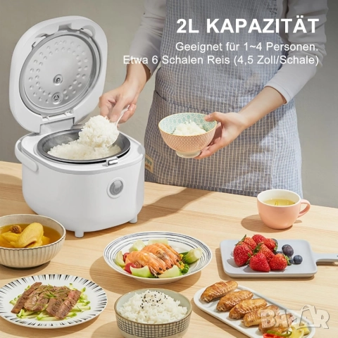 Оризовар 2л. Автоматичен уред за готвене на ориз, супа и каша, снимка 6 - Други - 52392557