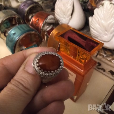 Сребърен пръстен с яспис от края на 19 век