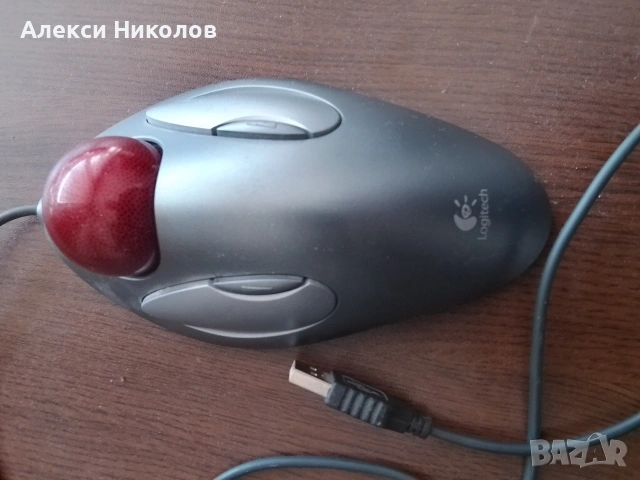 Logitech Trackman Marble T-BC21 (810-000767) Trackball мишка, снимка 2 - Клавиатури и мишки - 53845972
