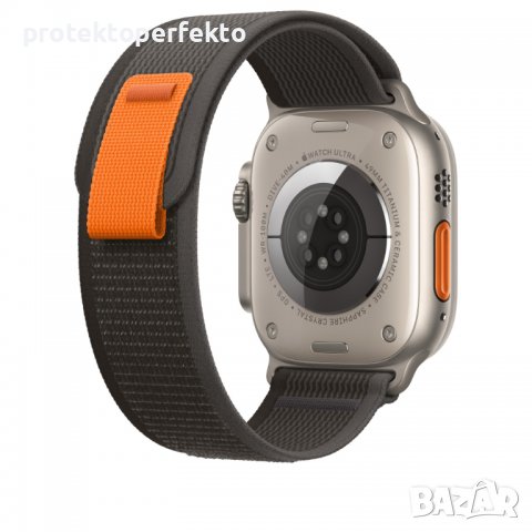 Каишка Apple Watch ULTRA – 49mm, черна с оранжево
