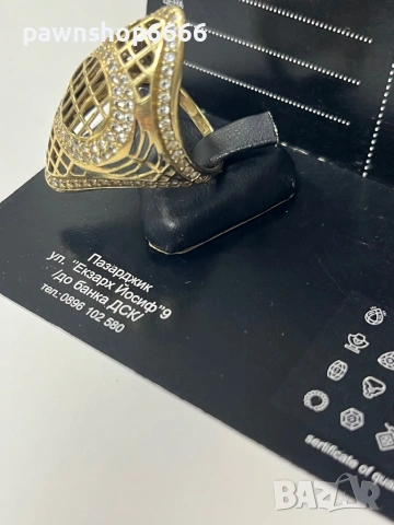 Златен пръстен 14 К, снимка 4 - Пръстени - 53269873