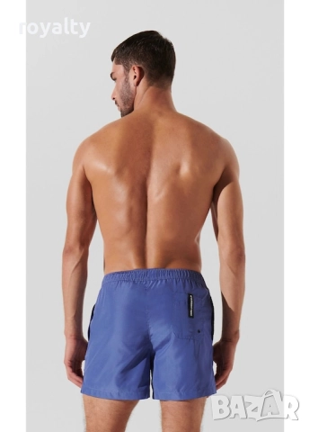 Karl Lagerfeld Мъжки Оригинален Бански, 100% Полиестер, S, Син, снимка 2 - Спортни дрехи, екипи - 52687807