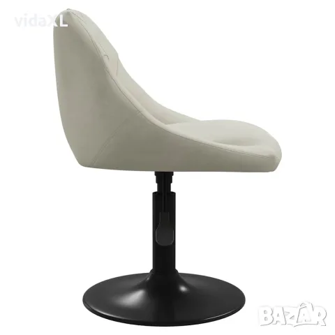 vidaXL Бар табуретка, кремава, кадифе, снимка 4 - Столове - 56147128
