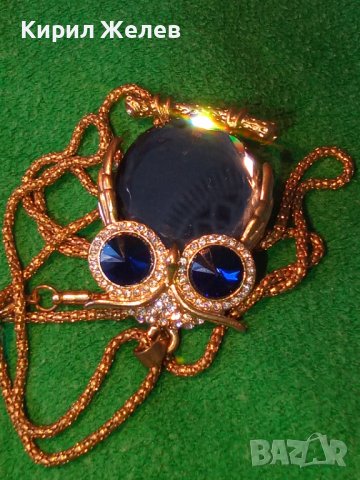 ПОЗЛАТЕНО КОЛИЕ МЕДАЛЬОН КРИСТАЛЕН БУХАЛ ВИНТИДЖ АРТ БИЖУ 24838, снимка 18 - Колиета, медальони, синджири - 36064036