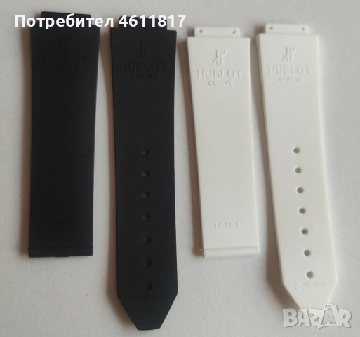 Силиконови каишки HUBLOT 21-15мм, снимка 4 - Каишки за часовници - 52179453