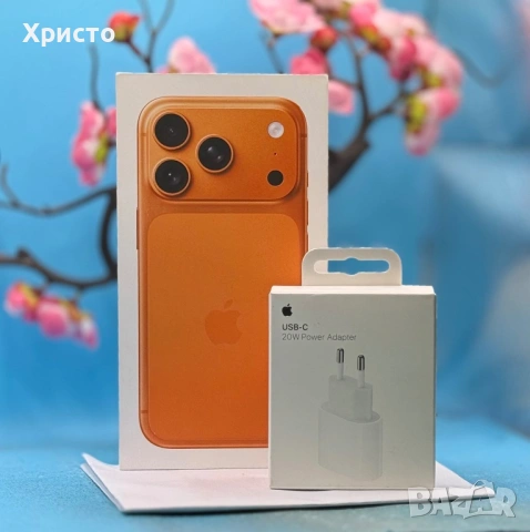 НОВ!!! Apple iPhone 17 Pro, 256GB, 5G, Cosmic Orange + подарък оригинален адаптер Apple, снимка 2 - Apple iPhone - 53377525