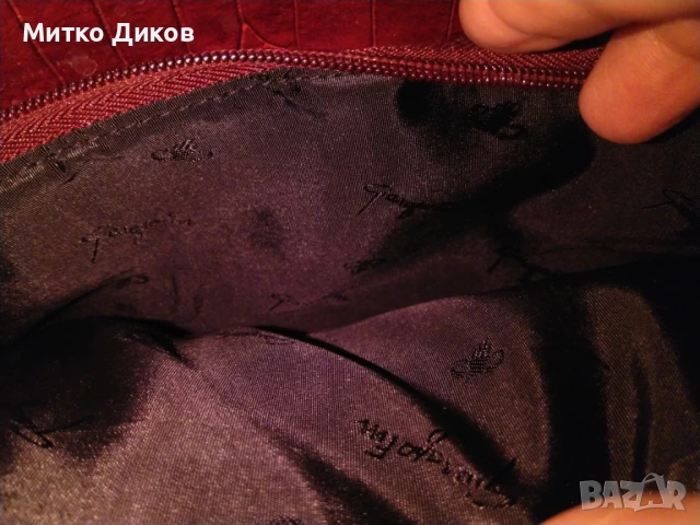 Женска чанта нова през рамо маркова на Джорджио Ферра естестевна кожа 34х18х9см, снимка 9 - Чанти - 51009029