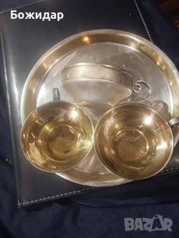 Посребрен Сервиз за кафе.СССР., снимка 3 - Сервизи - 53867567