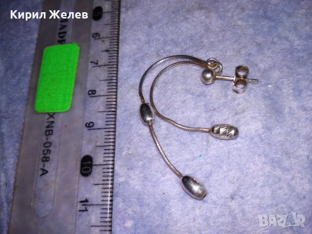 ЕФИРНА НЕЖНА СРЕБЪРНА МОДНА ОБЕЦА СРЕБРО 925 ДИЗАЙНЕРСКИ АРТ МОДЕЛ 38279, снимка 3 - Обеци - 40938986