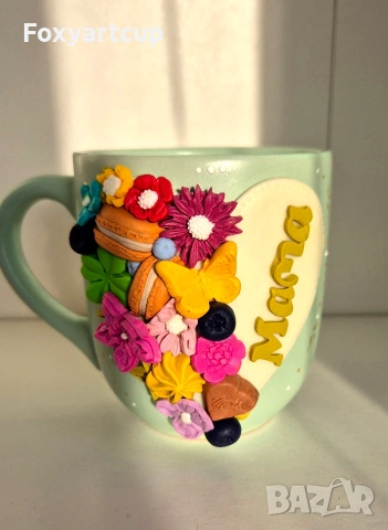 Чаша полимерна глина за Мама